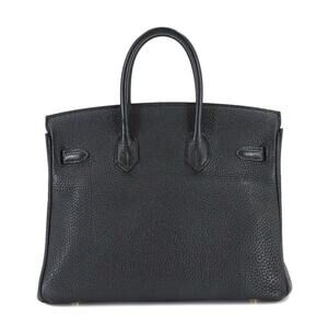 Hermes Birkin 25 Togo Black Handbag □R Stamp Gold Hardware